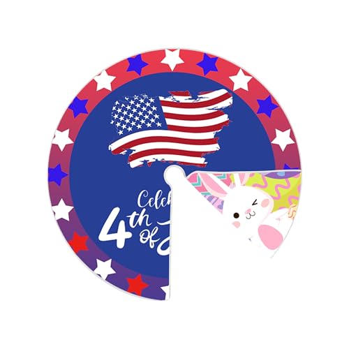 15 Inch Mini Easter Tree Skirt 4th of July Tree Skirt American Flag Day Memorial Day Double Sided Print Mat Independence Day Easter Holiday Party Home Tabletop Christmas Tree Decoration