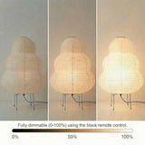 Akari Noguchi Rice Paper Lamp • Japanese Paper Lantern Lamp • Japanese Japandi Floor/Table Lamp for Soft Ambient Lighting (Akari)