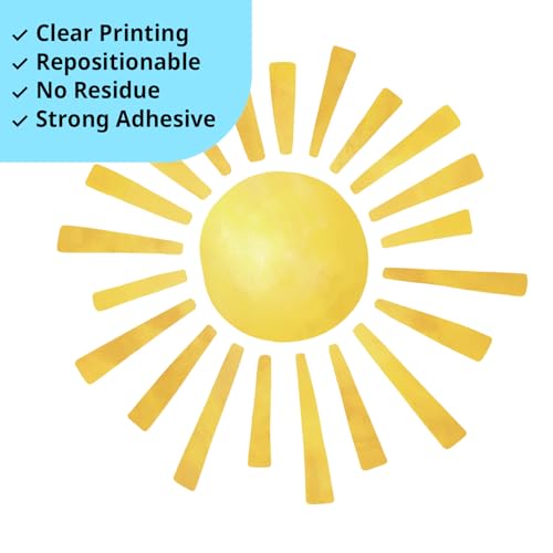 DECOWALL DS12-8079 78pcs Sun Clouds Polka dot Wall Stickers Decals Art Baby Bedroom Boho Classroom décor Living Kids Home Nursery playroom Removable Sunshine Vinyl DIY