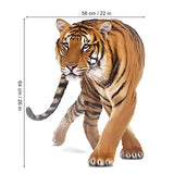 wondever Walking Tiger Wall Stickers Jungle Animals Tiger Peel and Stick Wall Art Decals for Living Room Bedroom Kids Room Playroom