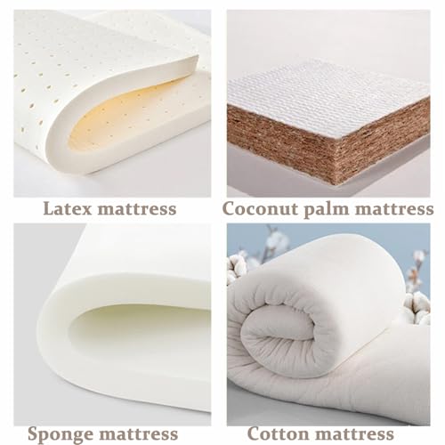 Printed Futon Mattress Cover Zippered, Full Wrap Japanese Floor Mattress Futon Cover Queen King Full Size RV Mattress Futon Slipcovers with Zipper, Machine-Washable,A,90x200cm/35x79in