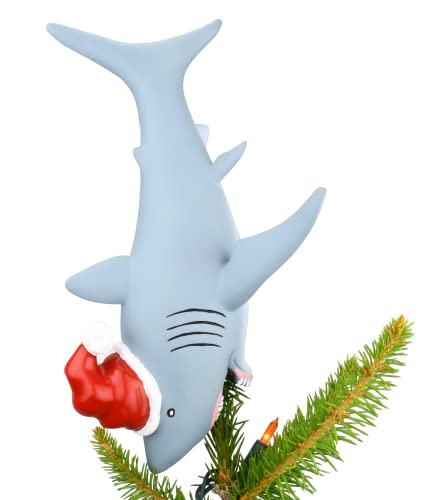 Tree Buddees Great White Shark Christmas Tree Topper - Large 10"