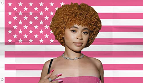 Ice Rapper Spicy flag 3x5 Ft Outdoor Indoor,pink Icespice Poster American flag tapestry for Bedroom Living room dorm wall with Brass Grommets Vivid Color and Fade Proof Decorations