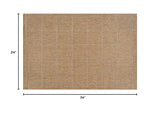 Beverly Rug Easy Jute Checkered Squared Entry Rug 2x3 Washable Durable Indoor Outdoor Area Rugs for Living Room Patio Office Stain Resistant Non Shedding Casual Indoor Outside Carpet 2 x 3 Natural