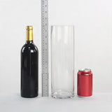 CYS Excel Clear Glass Cylinder Vase (H:12" D:4") | Multiple Size Choices Glass Flower Vase Centerpieces | Hurricane Floating Candle Holder