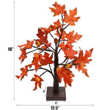 Cllayees Fall Decorations fo Home 2 Pack 18" Lighted Maple Tree | Timer, Thanksgiving Autumn Table Decor, For Office, Desk, Table Centerpiece, Bedroom