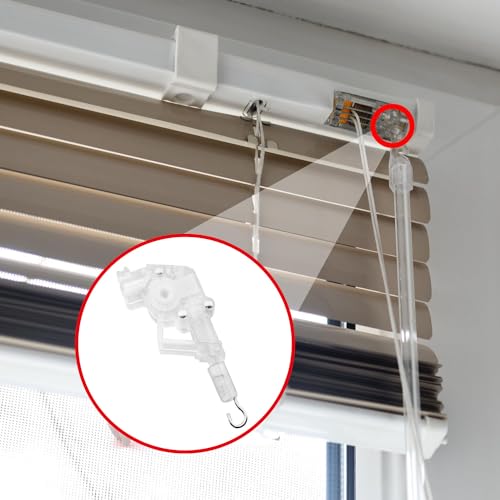 Wand Tilter 2pcs Heavy Duty Low Profile Wand Tilter Rod Tilter for 2 inch Horizontal Blinds, Square Shaped Gear(0.17in)/Hook Connection