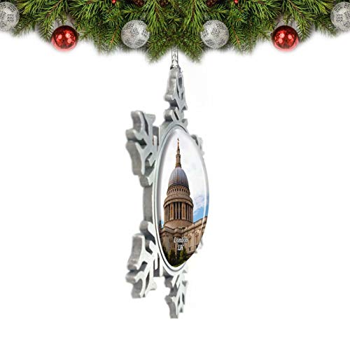 UK England St. Paul's Cathedral London Christmas Ornament Tree Decoration Crystal Metal Souvenir Gift