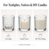 12 Pack Clear Votive Candle Holders,Glass Tea Light Candle Holder