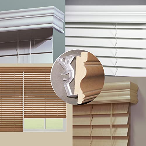 Valance Clips 10pcs 2.5inch Clear Plastic Hidden Retainer Holder Clip for Window Blind Valance,Horizontal Faux & Wood Blinds Parts
