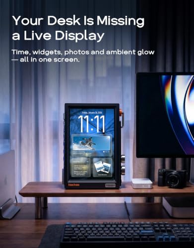 Divoom Times Frame Smart Desk Clock Display with Custom Faces & RGB Glow