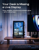 Divoom Times Frame Smart Desk Clock Display with Custom Faces & RGB Glow