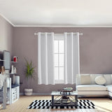 Anytime 100% Blackout Curtain 2 Panels Set,Thermal Insulated Window Drapes for Bedroom,Full Shading Panels (Greyish White,37W x 63L)