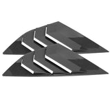 Fit for Ford Focus Rear Window Shutter Available 2012-2018 Hatchback Side Vents Shutter Cover Trim Exterior A Pair(Glossy Black B)