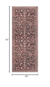 Washable Vintage 2x6 Runner Rug Non Slip Runners for Hallway