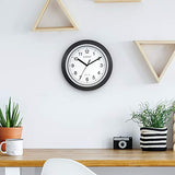 La Crosse Technology WT-3102B 10-Inch WWVB Self-set Analog Wall Clock and automatic DST reset,Black/silver