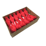 12 PCS Red Cardinals Ornaments Birds Christmas Cardinal Birds Clip for Christmas Tree Ornament Decorations, Arts and Crafts, Clip-On Style