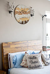 24" Wooden Multi-Color Maritime Coastal Beach Large Roman Wall Clock (Wood, 24 inch)