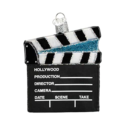 Old World Christmas Director's Board Glass Blown Ornament for Christmas Tree, Handcrafted Holiday Decoration, Drama Collection