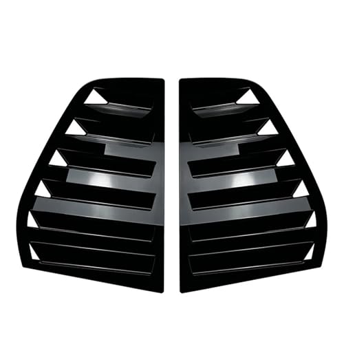 A Pair Rear Window Louver Shutter Compatible with VW Golf 5 5 Golf MK5 Side Air Vents Shutter Cover Trim Exterior Accessories(Piano Black)