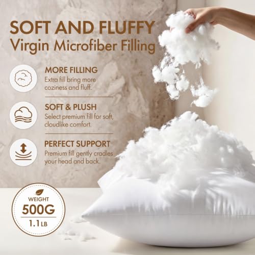 MIULEE 14x24 Pillow Insert, Premium Throw Pillow with Virgin Fiber Filling