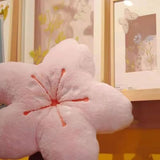 Cherry Blossom Plush Throw Pillow Living Room Sofa Pillow Flower Chair Cushion Throw Pillow (15.74 * 15.74, Pink)