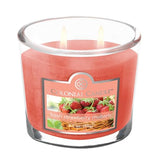 Colonial Candle Fresh Strawberry Rhubarb Scented Jar Candle, 2 Wick, 3.5 oz, Mottled Wax Candle