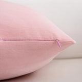 Velvet Decorative Throw Pillow Covers, Soft Square Cushion Case Home Decor for Living Room Couch Bed Sofa, Set of 2 Pack, Pink, 18x18 Inch