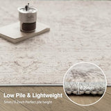 Fmfunctex 2x6 Hallway Runner Rug Beige Vintage Neutral Washable Distressed Non Slip Low Pile Traditional Indoor Carpet Soft Retro Entryway Rug for Kitchen Living Room Bedroom Bathroom Laundry Entrance