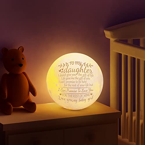 Funnli Daughter Gifts from Mom, Graduation Birthday Gifts for Daughter, Daughter Birthday Gift Moon Lamp, Valentines Day Christmas Anniversary Wedding Gifts for Daughter Night Light