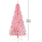 CCINEE 6ft Pine Artificial Christmas Pink Half Tree Easy-Assembly with Solid Metal Stand for Wall Xmas Themed Party Decoration Indoor Outdoor Living Room Decor
