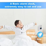 LUXON LED Motion Sensor Night Light with Digital Alarm Clock,Bathroom Clock Plug Into Wall 4000K Warm White,Dusk to Dawn Sensor for Bedroom,Hallway,Bathroom,Kitchen,Stair Indoor (12Hour Format)
