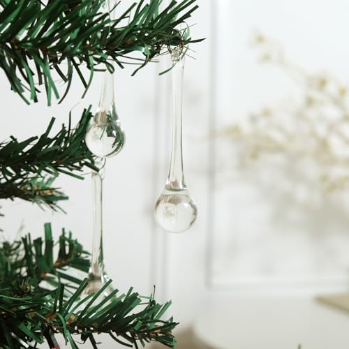 LONGWIN 20pcs 3inch Crystal Teardrop Chandelier Pendant Parts Wedding Party Christmas Tree Decorations Ornaments
