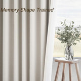 Topfinel Cream Linen Blackout Curtains 84 Inch Long for Bedroom Living Room, Ivory Pinch Pleat Back Tab Full Blackout Drapes Farmhouse Boho Curtains for Window, White Neutral Curtains 52" X 84" 7 FT