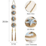 flangairy Coastal Wall Decor 3d Seashell Starfish Conch Wall Hanging Beach Nautical Ocean Theme Bathroom Home Decorations Sea Shell Art