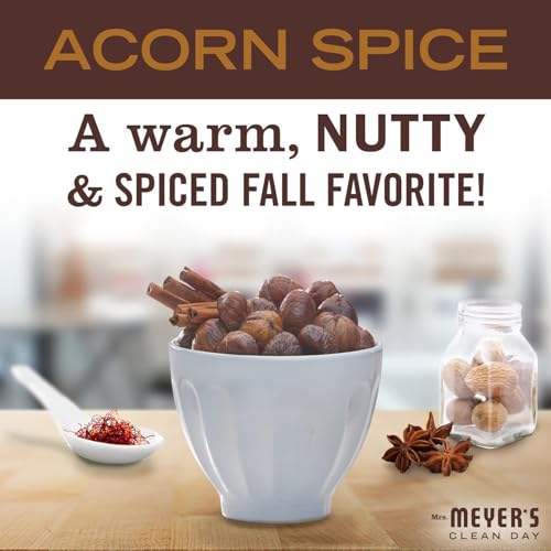 Mrs. Meyer's Soy Aromatherapy Candle, 35 Hour Burn Time, Made with Soy Wax and Essential Oils, Limited Edition Acorn Spice, 7.2 oz - Pack of 2