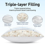 MIULEE Premium Feather and Down 12x20 Throw Pillow Insert Soft Fluffy Throw Pillow Double-Layer Cotton Fabric for Sofa Bed Couch Prevents Feather Leakage