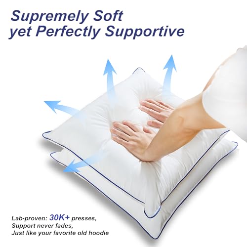 20x20 Pillow Inserts Set of 2, Soft Hypoallergenic Square Throw Pillow Inserts for Couch, Sofa – Oeko-TEX Certified Virgin Down Alternative Filling, Machine Washable