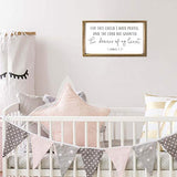 VILIGHT Wood Nursery Wall Decor for Girl and Boy - New Mom Gifts Framed Rustic Signs for Kids - For This Child, I Have Prayed - 16x8.6 Inches
