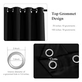 RYB HOME Extra Wide Curtains Blackout - 100% Privacy Backdrop Curtains & Drapes for Sliding Glass Door Bedroom Patio Large Window Decor Shared Office Partition Screen, W 100 x L 84, Black, 1 Panel