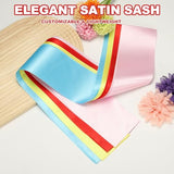 Satin Sash, Blank Sash, Pageant Ribbon - Fitting for (Beauty Pageant/Party/Birthday/DIY Decorations)