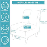 Iauddy Armless Accent Slipper Chair Cover Slipcover,Stretch Spandex Removable Fabric Non-Slip Silp Cover for Accent Chair Without arms Furniture Protector for Living Dining Room