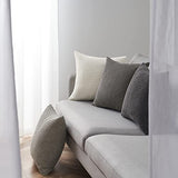 Topfinel Grey Couch Pillow Covers for Living Room 45x45 cm Set of 4,Mid Century Modern White Neutral Corduroy Corn Throw Pillows,Rustic Square Bench Chair Cushion(18 Inch/Grey)