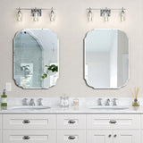 Silver Wall Mirror-Beveled Edge Frameless Mirror for Bathroom, Vanity, Bedroom, Rectangle Mirrors （32X24inch）