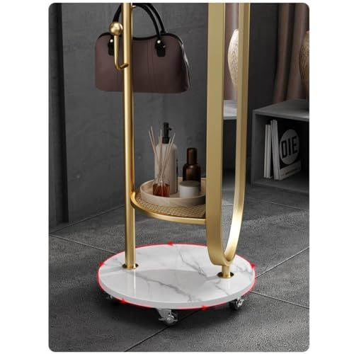 Full-Length Mirror Home Bedroom Full-Length Floor Mirror Dressing Mirror Hanging Hanger Combination Rotatable Fitting Mirror Full Length Floor Mirror (C)