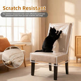 2 Pack Dining Chair Covers, Waterproof Chair Protectors Covers, Plastic Chair Covers for Dining Chairs Keep Chair Away from Stain Water Dust and Pet Claws W/21 x D/18 Fits Seatbacks 16-23"