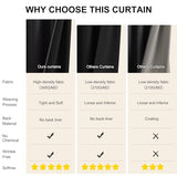 NICETOWN 100% Black Out Curtains 84 inch Long for Living Room, Rod Pocket Blackout Window Treatment Thermal Curtains & Drapes for Bedroom, W52 x L84, 2 Panels