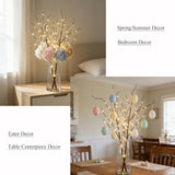 Hairui Lighted Brown Branches Battery Operated with Timer 32IN 100 LED Fairy Lights, Willow Branch Lights for Home Bedroom Fireplace Christmas Holiday Decoration Indoor Outdoor Use (Vase Excluded)
