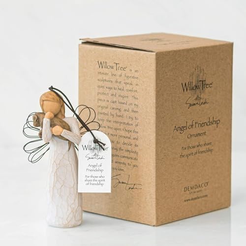 Willow Tree Angel of Friendship Ornament, Sculpted Hand-Painted Figure