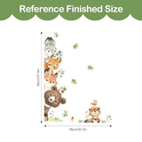 Tanlaby Jungle Animals Wall Stickers Cartoon Woodland Animal Wall Decals Bear Fox Forest Self-Adhesive Mural Removable Wall Art Sticker for Baby Nursery Kids Bedroom Playroom Daycare Classroom Decor